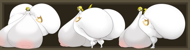 Size: 2048x546 | Tagged: anthro, areola, artist needed, artist:okioppai, ass, big areola, big breasts, big nipples, breasts, breasts on floor, butt, derpibooru import, female, huge breasts, huge butt, hyper, hyper breasts, hyper butt, impossibly large areola, impossibly large breasts, impossibly large butt, impossibly large nipples, impossibly large thighs, impossibly wide hips, large butt, nipples, nudity, oc, oc:white heart, plantigrade anthro, questionable, rule 63, solo, solo female, thighs, thunder thighs, unofficial characters only, wide hips