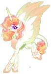 Size: 2103x3024 | Tagged: alicorn, artist:kurosawakuro, base used, changepony, colored sclera, derpibooru import, female, hybrid, interspecies offspring, mare, oc, offspring, parent:princess celestia, parents:thoralestia, parent:thorax, safe, simple background, solo, spread wings, transparent background, unofficial characters only, wings