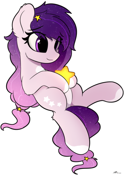 Size: 1514x2133 | Tagged: safe, artist:av-4, artist:avastin4, derpibooru import, oc, oc:andromeda, unofficial characters only, earth pony, pony, female, gradient mane, mare, pale belly, simple background, solo, transparent background, white outline