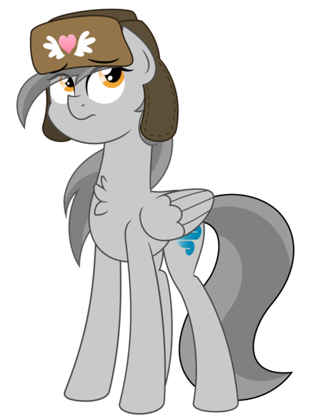 Size: 7047x9375 | Tagged: safe, artist:besttubahorse, derpibooru import, oc, oc:zippy snips, unofficial characters only, pegasus, pony, absurd resolution, chest fluff, clothes, hat, simple background, solo, tall, thin, transparent background, ushanka, vector