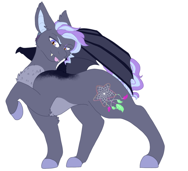 Size: 1876x1700 | Tagged: safe, artist:mintbubbie, derpibooru import, oc, oc:dream weaver, bat pony, pony, female, mare, simple background, solo, transparent background