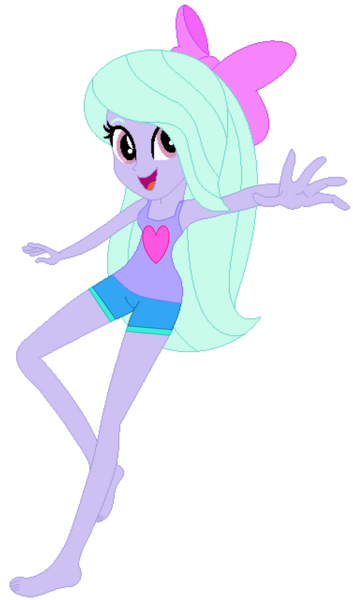 Size: 3768x6408 | Tagged: safe, artist:jawsandgumballfan24, derpibooru import, flitter, equestria girls, barefoot, bow, clothes, cute, equestria girls-ified, feet, female, flitterbetes, hair bow, shorts, solo, tanktop