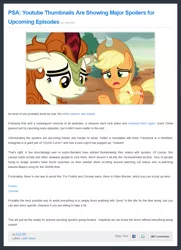 Size: 891x1234 | Tagged: safe, derpibooru import, edit, edited screencap, screencap, applejack, autumn blaze, earth pony, kirin, pony, equestria daily, season 9, sounds of silence, spoiler:s09, cowboy hat, duo, female, hat, mare, public service announcement