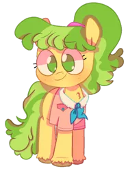 Size: 500x669 | Tagged: safe, artist:pinkiespresent, derpibooru import, chickadee, ms. peachbottom, earth pony, pony, games ponies play, chest fluff, cute, female, mare, no pupils, peachabetes, simple background, solo, transparent background, unshorn fetlocks