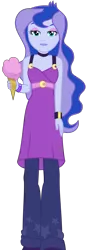 Size: 1653x4753 | Tagged: safe, artist:sketchmcreations, derpibooru import, princess luna, equestria girls, equestria girls series, the road less scheduled, the road less scheduled: celestia, spoiler:choose your own ending (season 2), spoiler:eqg series (season 2), clothes, dress, female, food, ice cream, ice cream cone, music festival outfit, pants, simple background, transparent background, vector, vice principal luna