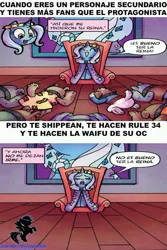 Size: 534x801 | Tagged: derpibooru import, edit, idw, queen trixiana the first, safe, spanish, spoiler:comic, spoiler:comicff6, trixie