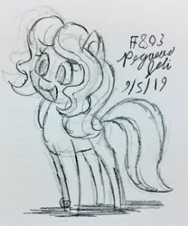 Size: 1882x2258 | Tagged: safe, artist:floofyfoxcomics, derpibooru import, oc, oc:sunlight days, earth pony, pony, female, mare, sketch, solo, traditional art