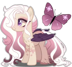 Size: 1400x1300 | Tagged: safe, artist:gihhbloonde, derpibooru import, oc, hybrid, pegasus, pony, base used, colored wings, female, interspecies offspring, mare, offspring, parent:discord, parent:fluttershy, parents:discoshy, simple background, solo, transparent background, wings