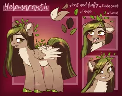 Size: 3952x3120 | Tagged: safe, artist:helemaranth, derpibooru import, oc, oc:helemaranth, unofficial characters only, pegasus, pony, blushing, fangs, female, floppy ears, grin, mare, neck fluff, pale belly, rcf community, smiling, solo, tongue out, unshorn fetlocks