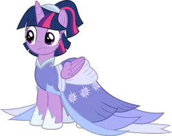 Size: 7585x5967 | Tagged: safe, artist:digimonlover101, derpibooru import, twilight sparkle, twilight sparkle (alicorn), alicorn, pony, the last problem, absurd resolution, alternate hairstyle, clothes, coronation dress, dress, female, gown, mare, second coronation dress, simple background, solo, transparent background, vector