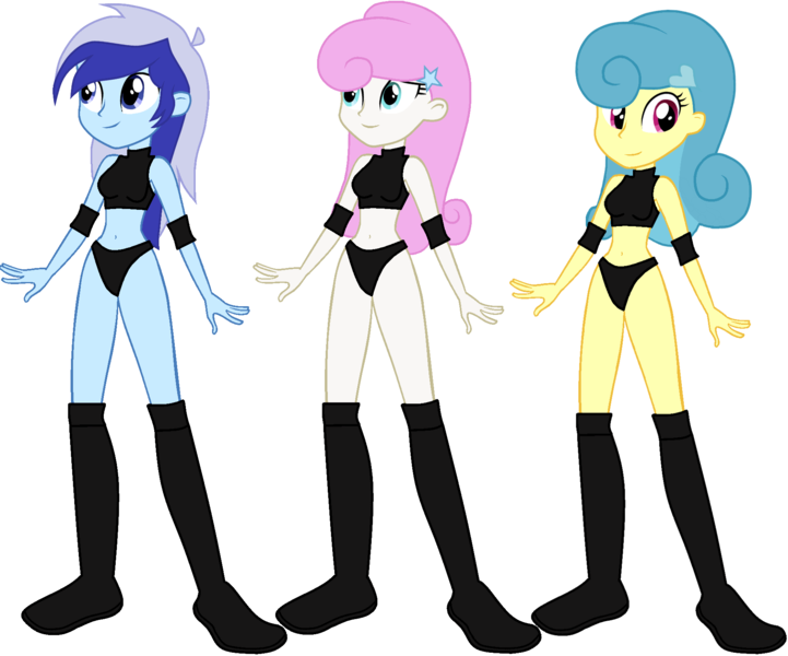 Size: 1854x1542 | Tagged: safe, artist:invisibleink, artist:marcusvanngriffin, artist:vicakukac200, deleted from derpibooru, derpibooru import, edit, lemon hearts, minuette, twinkleshine, equestria girls, background human, belly button, boots, clothes, commission, elbow pads, equestria girls-ified, female, group, knee pads, midriff, shoes, simple background, sports, sports bra, sports panties, transparent background, vector, wrestler, wrestling