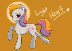 Size: 2480x1754 | Tagged: safe, artist:mediocre, derpibooru import, light heart, pony, cute, g2, heart, lightheartbetes, simple background, solo