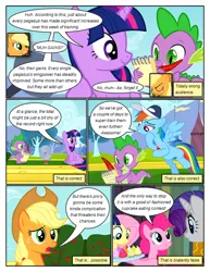 Size: 612x792 | Tagged: safe, artist:newbiespud, derpibooru import, edit, edited screencap, screencap, applejack, fluttershy, pinkie pie, rainbow dash, rarity, spike, twilight sparkle, dragon, earth pony, pegasus, pony, unicorn, comic:friendship is dragons, hurricane fluttershy, anemometer, apple, baseball cap, cap, comic, cupcake, dialogue, fan, female, flying, food, freckles, hat, looking back, male, mane seven, mane six, mare, notepad, offscreen character, quill, screencap comic, sitting, slit eyes, smiling, tray, tree, unicorn twilight, whistle, worried