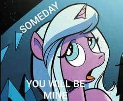 Size: 508x418 | Tagged: safe, derpibooru import, idw, radiant hope, pony, unicorn, spoiler:comic, spoiler:comic34, caption, female, image macro, mare, solo, text, waifu