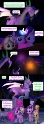 Size: 1920x5400 | Tagged: safe, artist:red4567, derpibooru import, applejack, fluttershy, granny smith, pinkie pie, rainbow dash, rarity, spike, starlight glimmer, twilight sparkle, twilight sparkle (alicorn), alicorn, dragon, pony, comic:i must regress, 3d, adult, adult spike, age progression, age regression, babity, baby, baby dash, baby fluttershy, baby pie, baby pinkie pie, baby pony, baby rainbow dash, baby rarity, babyjack, babyshy, book, cart, comic, female, filly, filly fluttershy, filly pinkie pie, filly rainbow dash, filly rarity, flying, foal, forest, giant spike, horn, mane six, older, older spike, source filmmaker, spell gone wrong, spikezilla, temple, winged spike, winged spikezilla, young granny smith, younger