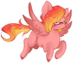 Size: 437x377 | Tagged: safe, artist:shiroikitten, derpibooru import, oc, oc:forest fire, pegasus, pony, glasses, male, simple background, solo, stallion, transparent background, white outline