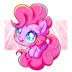 Size: 512x512 | Tagged: safe, artist:tamabel, derpibooru import, pinkie pie, pony, abstract background, blushing, chibi, colored pupils, cute, diapinkes, heart eyes, open mouth, solo, weapons-grade cute, wingding eyes