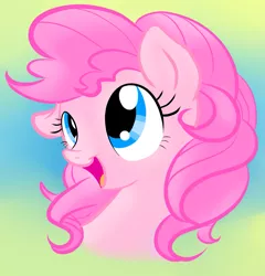 Size: 1353x1409 | Tagged: safe, artist:pinkamenaspy, derpibooru import, pinkie pie, pony, bust, cute, diapinkes, ear down, female, mare, open mouth, portrait, solo