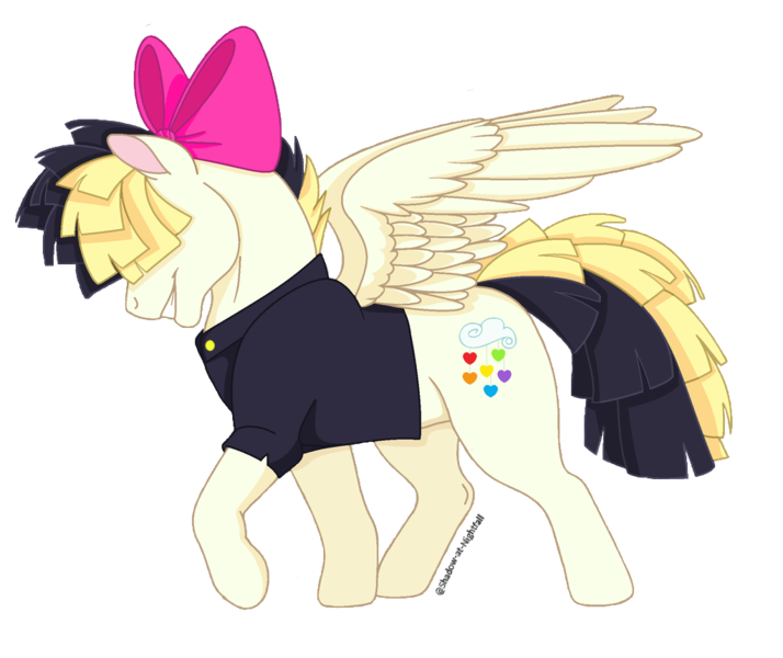 Safe Artist Shadow At Nightfall Derpibooru Import Songbird Serenade Pegasus Pony My Little Pony The Movie Cutie Mark Female Mare Profile Signature Simple Background Smiling Solo Spread Wings Transparent Background Wings