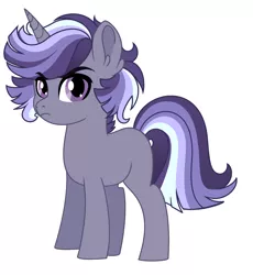 Size: 1944x2112 | Tagged: safe, artist:rosebuddity, derpibooru import, oc, oc:crescent burst, pony, unicorn, colt, magical lesbian spawn, male, offspring, parent:princess luna, parent:twilight sparkle, parents:twiluna, simple background, solo, white background