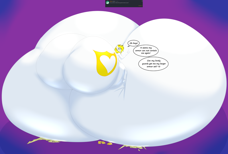 Size: 7000x4724 | Tagged: questionable, artist:blues64, artist:mr.pink, derpibooru import, oc, oc:white heart, anthro, unicorn, ask white heart, ask, big breasts, breasts, butt, dialogue, expansion, huge breasts, huge butt, hyper, hyper breasts, hyper butt, impossibly large breasts, impossibly large butt, large butt, rule 63, solo, the ass was fat, tumblr