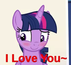 Size: 1146x1045 | Tagged: safe, derpibooru import, edit, edited edit, edited screencap, screencap, twilight sparkle, twilight sparkle (alicorn), alicorn, pony, equestria girls, equestria girls series, spring breakdown, spoiler:eqg series (season 2), bashful, blushing, bronybait, caption, confession, cropped, cute, daaaaaaaaaaaw, female, i love you, image macro, looking away, mare, shy, smiling, solo, text, twiabetes