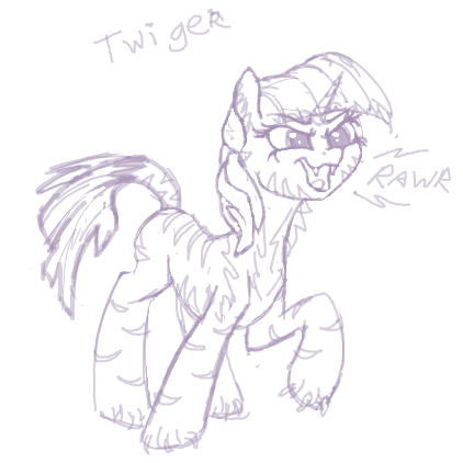 Size: 422x422 | Tagged: safe, artist:elementxt, derpibooru import, twilight sparkle, big cat, cat, cat pony, original species, pony, tiger, unicorn, cute, fangs, female, mare, monochrome, rawr, simple background, sketch, solo, species swap, twiger, white background