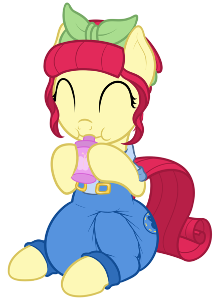 Size: 1150x1600 | Tagged: suggestive, artist:nitei, derpibooru import, torque wrench, pony, rainbow roadtrip, atorqueable, clothes, cup, cute, diaper, diaper fetish, drinking, eyes closed, female, fetish, mare, overalls, poofy diaper, simple background, sippy cup, solo, transparent background