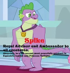 Size: 866x903 | Tagged: ambassador, cropped, derpibooru import, dragon, edit, edited screencap, gigachad spike, leak, older, older spike, royal advisor, safe, screencap, solo, spike, the last problem, winged spike