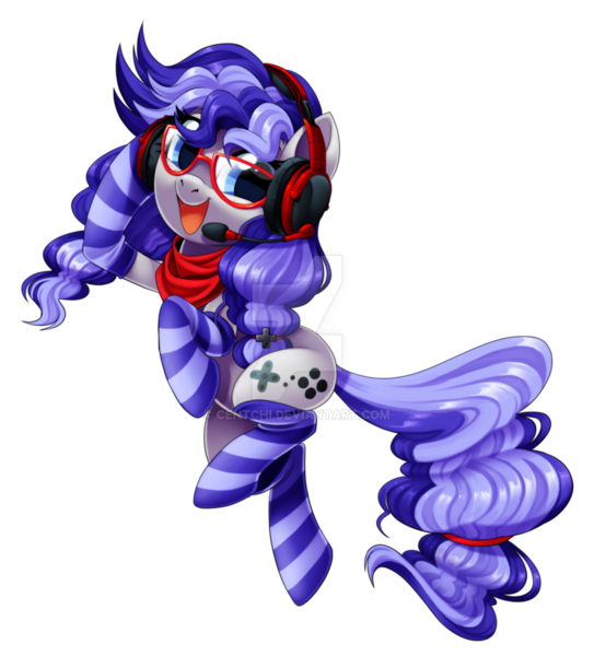 Size: 1024x1131 | Tagged: safe, artist:centchi, derpibooru import, oc, oc:cinnabyte, unofficial characters only, earth pony, pony, clothes, deviantart watermark, earth pony oc, female, glasses, headphones, mare, obtrusive watermark, simple background, socks, solo, striped socks, transparent background, watermark