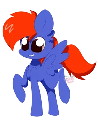 Size: 1580x2048 | Tagged: safe, artist:kittyrosie, derpibooru import, oc, oc:blu jay, unofficial characters only, pegasus, pony, male, pegasus oc, smiling, solo, wings