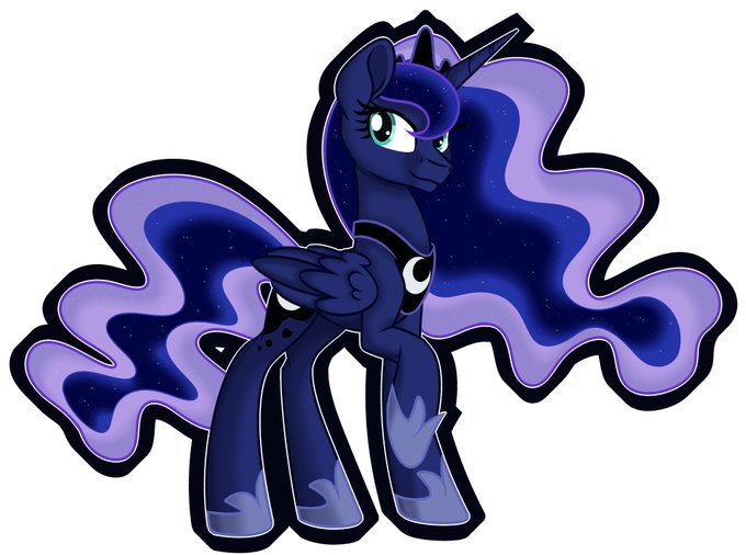 Size: 680x506 | Tagged: safe, artist:missmele-madness, derpibooru import, princess luna, pony, simple background, solo, white background