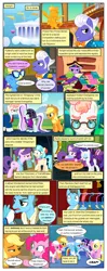 Size: 612x1553 | Tagged: safe, artist:newbiespud, derpibooru import, edit, edited screencap, screencap, applejack, coco pommel, coloratura, fluttershy, gladmane, pinkie pie, rainbow dash, rarity, suri polomare, svengallop, twilight sparkle, wind rider, earth pony, pegasus, pony, unicorn, comic:friendship is dragons, rarity investigates, rarity takes manehattan, sonic rainboom (episode), the mane attraction, viva las pegasus, angry, book, bowtie, clothes, cloudsdale, comic, confused, dialogue, female, freckles, frown, glasses, hat, horn, horn impalement, impossibly rich, male, mane six, mare, necktie, raised hoof, rearing, scarf, screencap comic, see-through, stallion, statue, suit, surprised, unicorn twilight, weather factory uniform, wide eyes