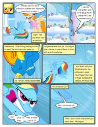 Size: 612x792 | Tagged: safe, artist:newbiespud, derpibooru import, edit, edited screencap, screencap, applejack, derpy hooves, lightning bolt, parasol, rainbow dash, rainbowshine, sassaflash, spitfire, sunshower raindrops, white lightning, earth pony, pegasus, pony, comic:friendship is dragons, background pony, background pony audience, clothes, comic, dialogue, falling, female, flying, gritted teeth, headset, male, mare, multeity, scared, screencap comic, spread wings, stallion, uniform, wings, wonderbolts, wonderbolts uniform, worried