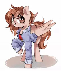 Size: 934x1080 | Tagged: safe, artist:frgtmenot_mind, derpibooru import, oc, pegasus, pony, clothes, solo