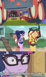 Size: 5333x9000 | Tagged: safe, derpibooru import, brawly beats, flash sentry, microchips, ringo, sci-twi, sunset shimmer, timber spruce, twilight sparkle, cheer you on, equestria girls, equestria girls series, unsolved selfie mysteries, spoiler:eqg series (season 2), badass sentry, blue sneakers, coward, drama, geode of empathy, geode of telekinesis, implied flashlight, implied sciflash, implied shipping, implied straight, legs, lifeguard, lifeguard timber, magical geodes, mouthpiece, op unintentionally started shit, regret, timber spruce drama