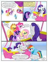 Size: 612x792 | Tagged: safe, artist:newbiespud, derpibooru import, edit, edited screencap, screencap, twilight sparkle, earth pony, pegasus, pony, unicorn, comic:friendship is dragons, sonic rainboom (episode), cloud, comic, dialogue, female, flying, freckles, frown, grin, hat, hot air balloon, looking down, looking up, mare, on a cloud, sad, screencap comic, smiling, unicorn twilight