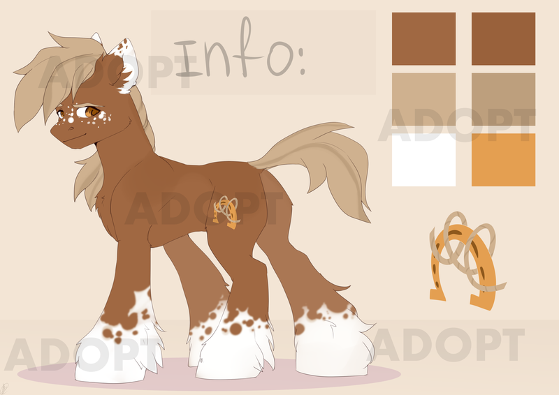 Size: 1280x905 | Tagged: safe, artist:renka2802, derpibooru import, oc, earth pony, pony, adoptable, adoptable open, auction, male, my little pony, paypal, reference, solo