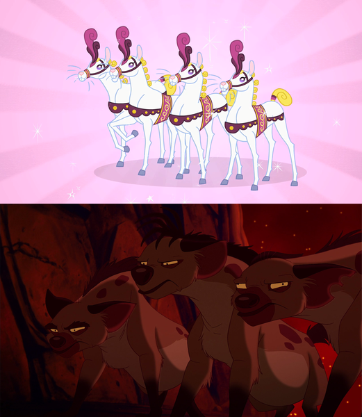 Size: 1280x1474 | Tagged: awkward, banzai, derpibooru import, edit, edited screencap, ed (lion king), hybrid, hyena, hyenas, lame, mouse, safe, screencap, shenzi, the best night ever, the lion king