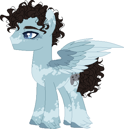 Size: 397x411 | Tagged: safe, artist:cueen, derpibooru import, oc, oc:retro zone, unofficial characters only, pegasus, pony, base used, male, mottled coat, pegasus oc, pixel art, ponysona, simple background, solo, stallion, transparent background, unshorn fetlocks, wings