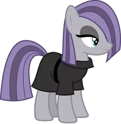 Size: 4500x4619 | Tagged: safe, artist:slb94, derpibooru import, maud pie, earth pony, pony, alternate character interpretation, female, goth, hair over one eye, mare, simple background, solo, transparent background, vector