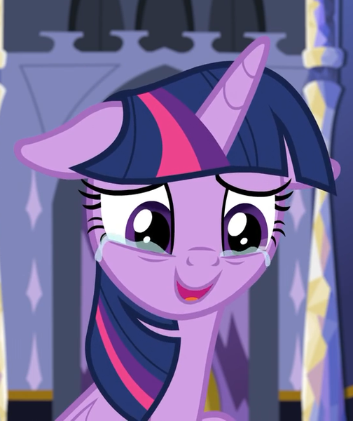 Size: 545x649 | Tagged: safe, derpibooru import, screencap, twilight sparkle, twilight sparkle (alicorn), alicorn, pony, the last problem, cropped, crying, female, mare, smiling, solo, tears of joy