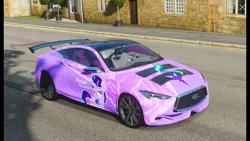 Size: 1334x750 | Tagged: safe, artist:officiallunardj, derpibooru import, starlight glimmer, pony, car, cutie mark, equality, forza horizon, forza horizon 4, game screencap, infiniti, infiniti q60 concept, video game