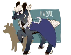 Size: 1280x1000 | Tagged: safe, artist:alabasterpeony, derpibooru import, oc, oc:pinecone, unofficial characters only, earth pony, pony, ponyfinder, cape, clothes, coat markings, druid, dungeons and dragons, fantasy class, female, looking at you, mare, pen and paper rpg, raised hoof, rpg, simple background, smiling, solo, transparent background, unshorn fetlocks