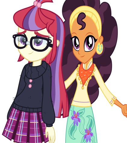 Size: 422x474 | Tagged: safe, derpibooru import, moondancer, saffron masala, equestria girls, crack shipping, equestria girls-ified, female, lesbian, moonmasala, shipping, wrong aspect ratio