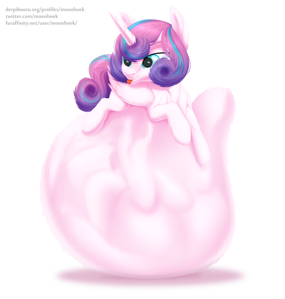 Size: 3000x3150 | Tagged: questionable, semi-grimdark, alternate version, artist:f0rever13, derpibooru import, princess flurry heart, alicorn, pony, :p, baby, baby pony, belly, belly bed, big belly, commission, digital art, female, fetish, filly, foal, foaldom, full body, huge belly, impossibly large belly, mlem, rcf community, same size vore, silly, simple background, size difference, smiling, tight belly, tongue out, vore, white background