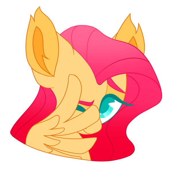 Size: 1326x1326 | Tagged: safe, artist:mewmoonar, derpibooru import, fluttershy, pegasus, pony, bust, cute, female, gradient mane, looking at you, mare, one eye closed, portrait, shy, simple background, smiling, solo, transparent background, wings, wink