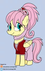 Size: 1843x2893 | Tagged: safe, artist:eagc7, derpibooru import, fluttershy, genie, genie pony, pegasus, pony, clothes, cosplay, costume, female, i dream of jeannie, jeannie, ko-fi, mare, patreon, simple background, solo