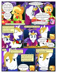 Size: 612x792 | Tagged: safe, artist:newbiespud, derpibooru import, edit, edited screencap, screencap, pinkie pie, prince blueblood, rarity, earth pony, pony, unicorn, comic:friendship is dragons, the best night ever, apple, bored, bowtie, clothes, comic, dialogue, dress, eyes closed, female, flower, food, freckles, gala dress, hat, male, mare, night, open mouth, pastry, rose, screencap comic, smiling, stallion, stars, suspicious, wide eyes
