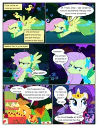 Size: 612x792 | Tagged: safe, artist:newbiespud, derpibooru import, edit, edited screencap, screencap, applejack, fluttershy, rarity, earth pony, pegasus, pony, unicorn, comic:friendship is dragons, the best night ever, angry, apple, bottle, clothes, comic, cowboy hat, cupcake, dialogue, dress, duckling, female, food, freckles, gala dress, gritted teeth, hat, hooves, horn, jewelry, mare, saddle, screencap comic, shop stand, smiling, spread wings, tack, tiara, wings